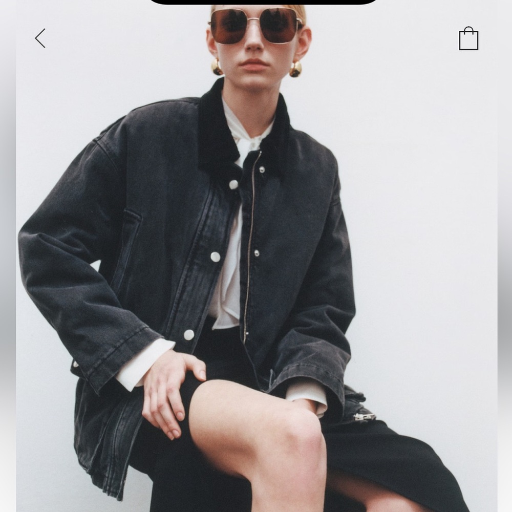 Mango Black Utility Jacket - Picture 3 of 6